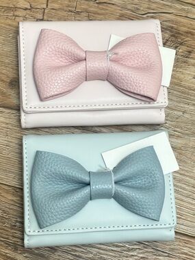 Kids Bow Wallet - Boutique • Pink and Light Blue